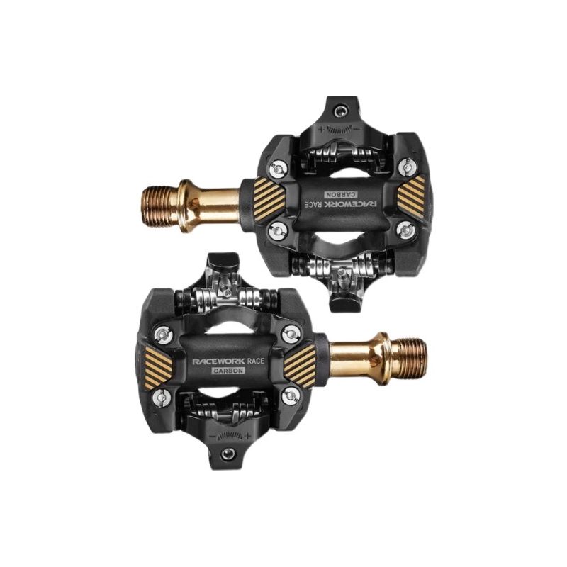 RACEWORK Letvægts MTB-pedal Selvlåsende SPD-pedaler Holdbar Kromstål Ideel til Mountainbike Terrænkørsel