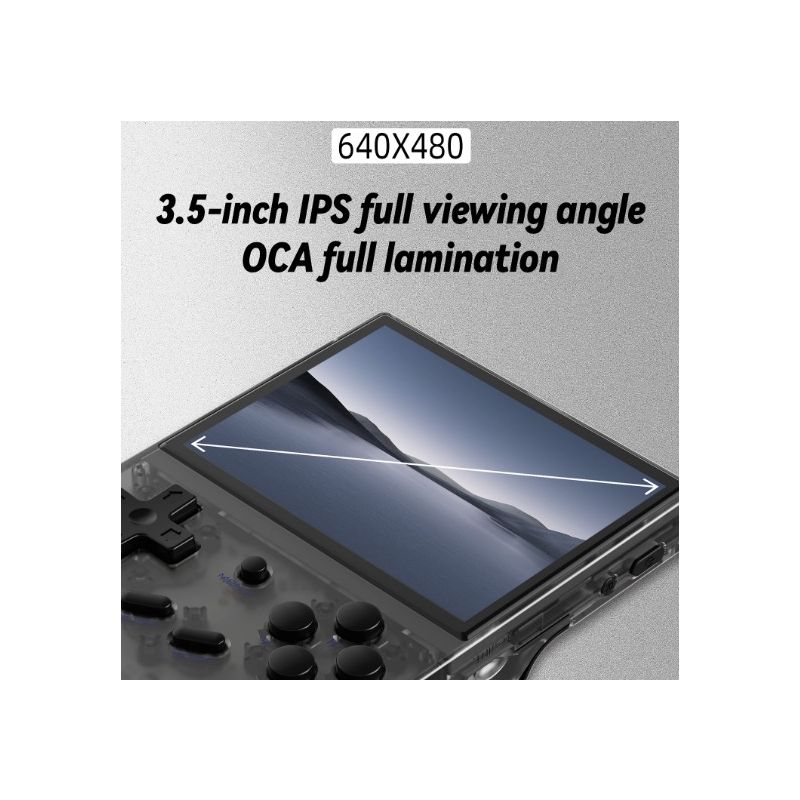 ANBERNIC RG35XX Retro håndholdt spillekonsol 3,5-tommer IPS skærm stilfuldt design PSP understøttelse grå