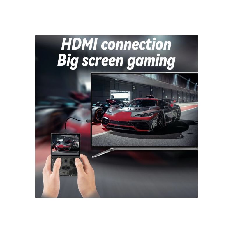 ANBERNIC RG35XX Retro håndholdt spillekonsol 3,5-tommer IPS skærm stilfuldt design PSP understøttelse grå