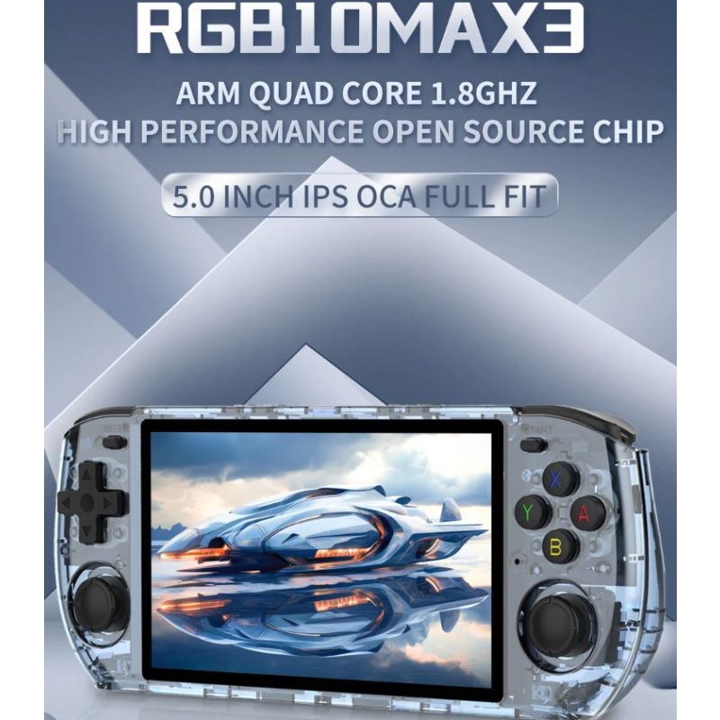 POWKIDDY RGB10 MAX3 Retro håndholdt konsol med RK3566 5 tommer IPS skærm og 1280x720 opløsning gamere elsker