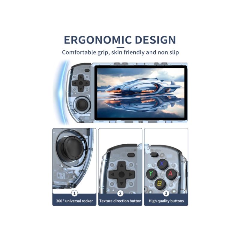 POWKIDDY RGB10 MAX3 Retro håndholdt konsol med RK3566 5 tommer IPS skærm og 1280x720 opløsning gamere elsker