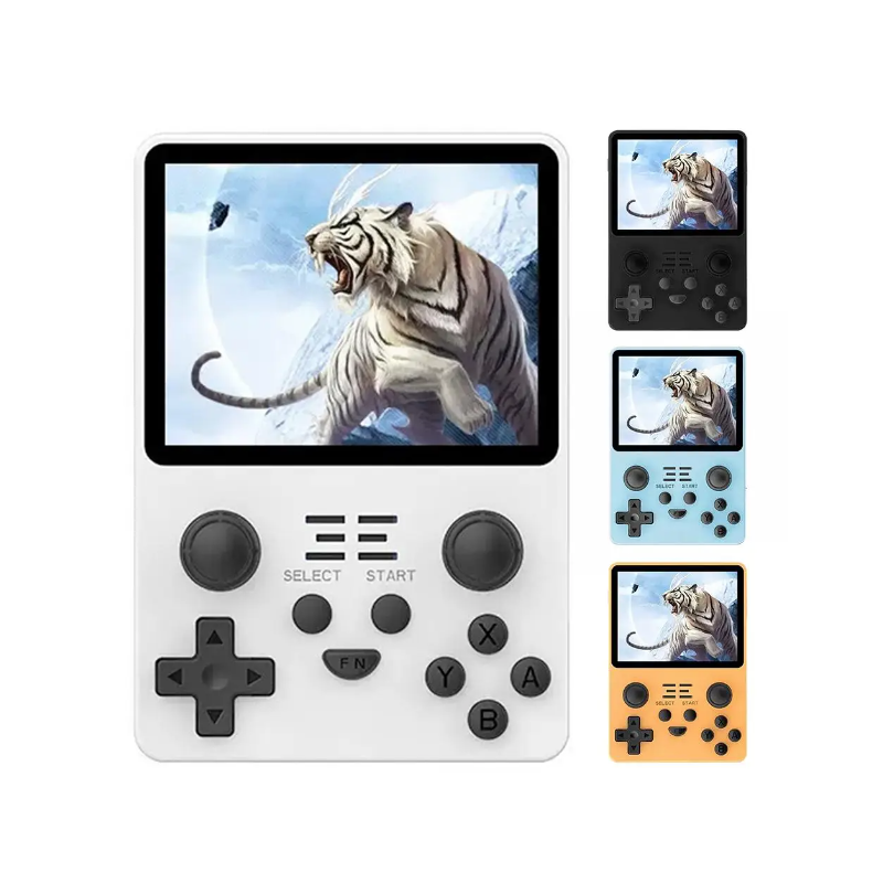 POWKIDDY RGB20S håndholdt spilkonsol Retro gaming med 3,5-tommer 4:3 IPS-skærm RK3326 open source system