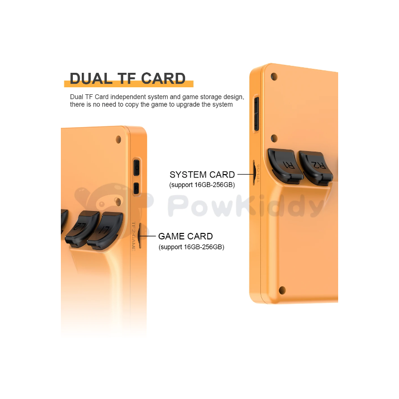 POWKIDDY RGB20S håndholdt spilkonsol Retro gaming med 3,5-tommer 4:3 IPS-skærm RK3326 open source system