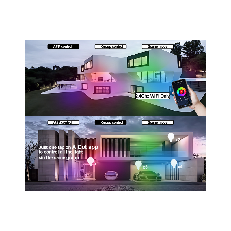 24W Tuya Zigbee Smart Loftslampe RGBCW til Alexa Styring Energibesparende Moderne Belysning til Smart Hjem