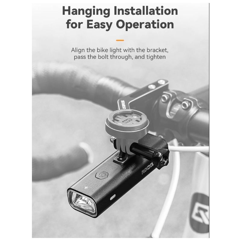 ROCKBROS RHL-1000LUMEN Cykelforlygte 1000 Lumen Type-C Genopladelig Regntæt LED Sikkerhed til Pendling MTB