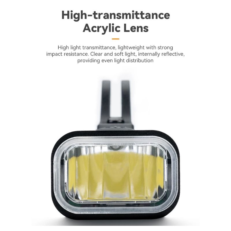 ROCKBROS RHL-1000LUMEN Cykelforlygte 1000 Lumen Type-C Genopladelig Regntæt LED Sikkerhed til Pendling MTB