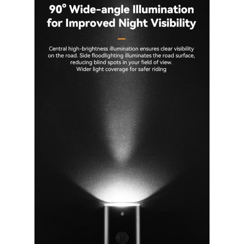 ROCKBROS RHL-1000LUMEN Cykelforlygte 1000 Lumen Type-C Genopladelig Regntæt LED Sikkerhed til Pendling MTB
