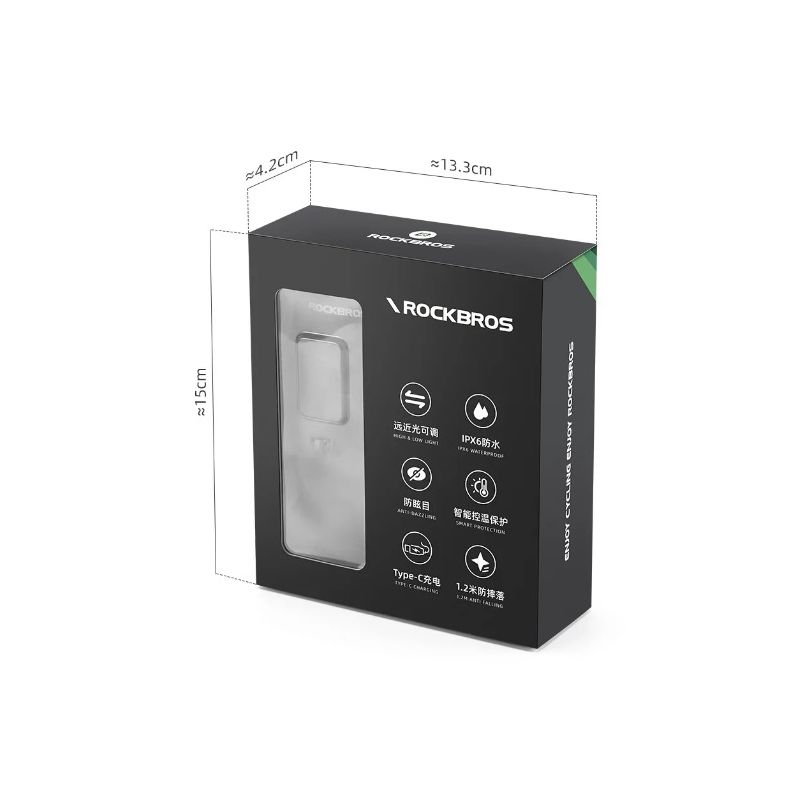 ROCKBROS RHL3000 cykellygte 3000 lumen genopladelig 10000mAh vandtæt MTB forlygte med høj lysstyrkejustering