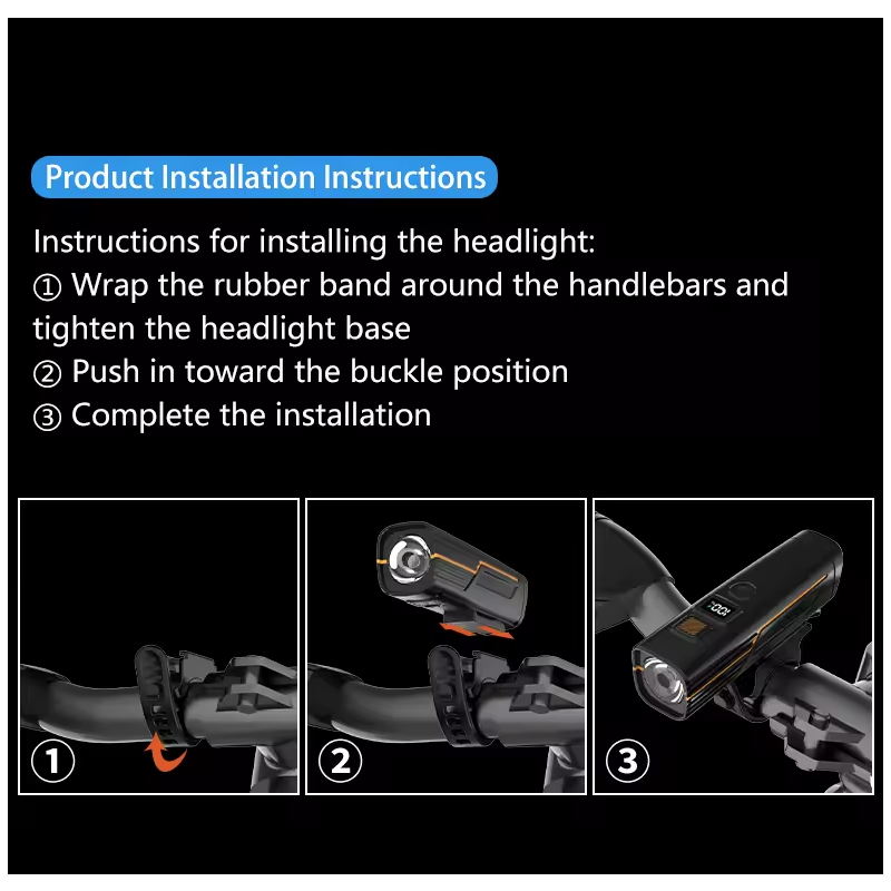 B9 Forlygte til MTB & Racercykel: Robust Cykelforlygte med USB-C Opladning til Din Tur