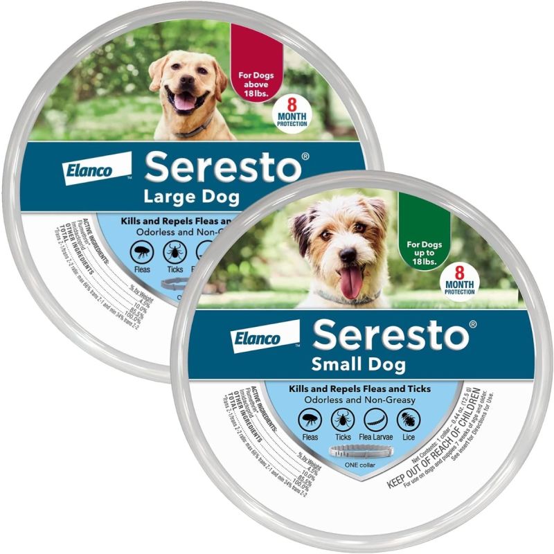 Seresto Large Dog Vet-anbefalet Loppe- og flåtbehandling og forebyggelseshalsbånd 8 måneders beskyttelse