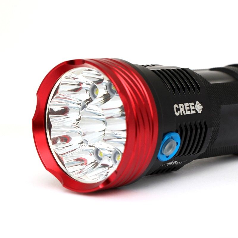 Sky Ray S110 LED lommelygte 10000 lumen til eventyrere udendørs camping holdbar 6061T aluminium pålidelig