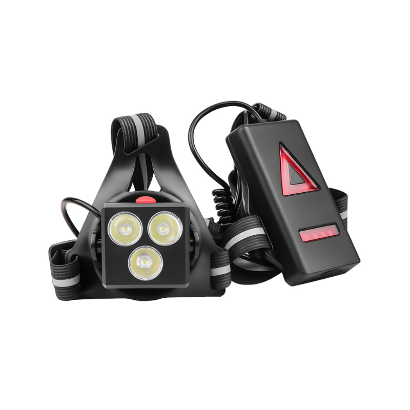 Natteløb LED brystlys | Justerbar strålevinkel & bag advarselslys | Ultralys sikkerhedslampe