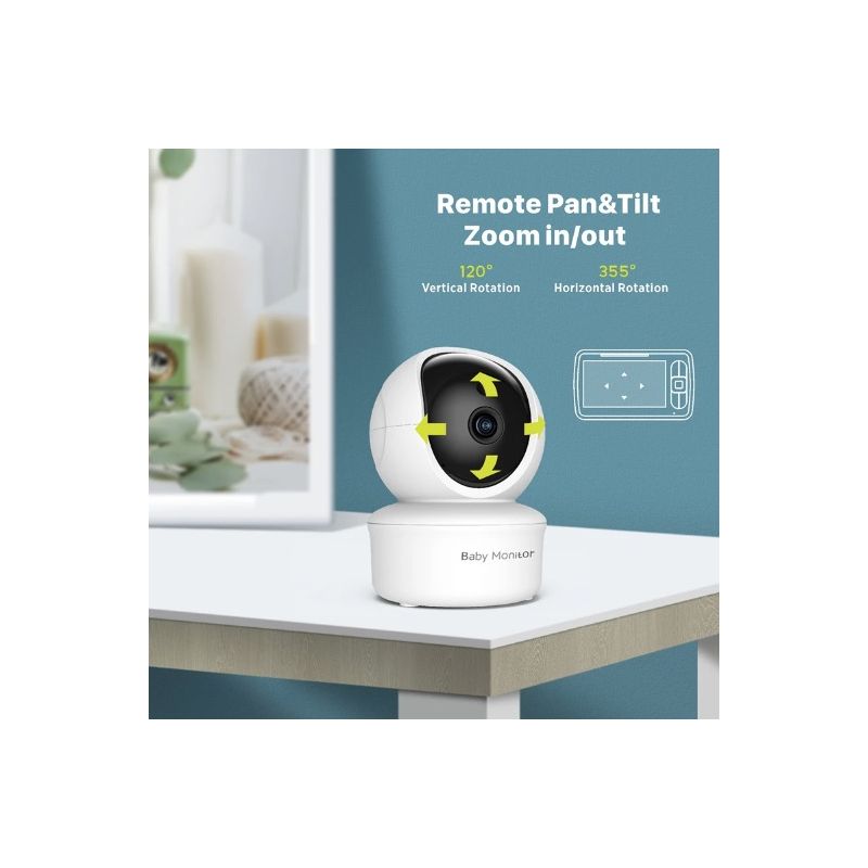 SM650 5 tommer video babyalarm HD 720P kamera med tovejskommunikation og lang batterilevetid babymonitor