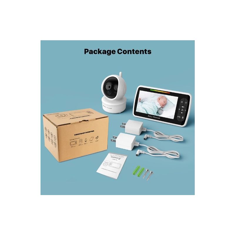 SM650 5 tommer video babyalarm HD 720P kamera med tovejskommunikation og lang batterilevetid babymonitor