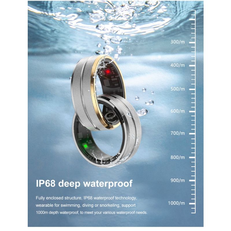 Multifunktionel Smart Ring stilfuldt tilbehør sundhedskammerat sundhedsovervågning med puls og søvnanalyse