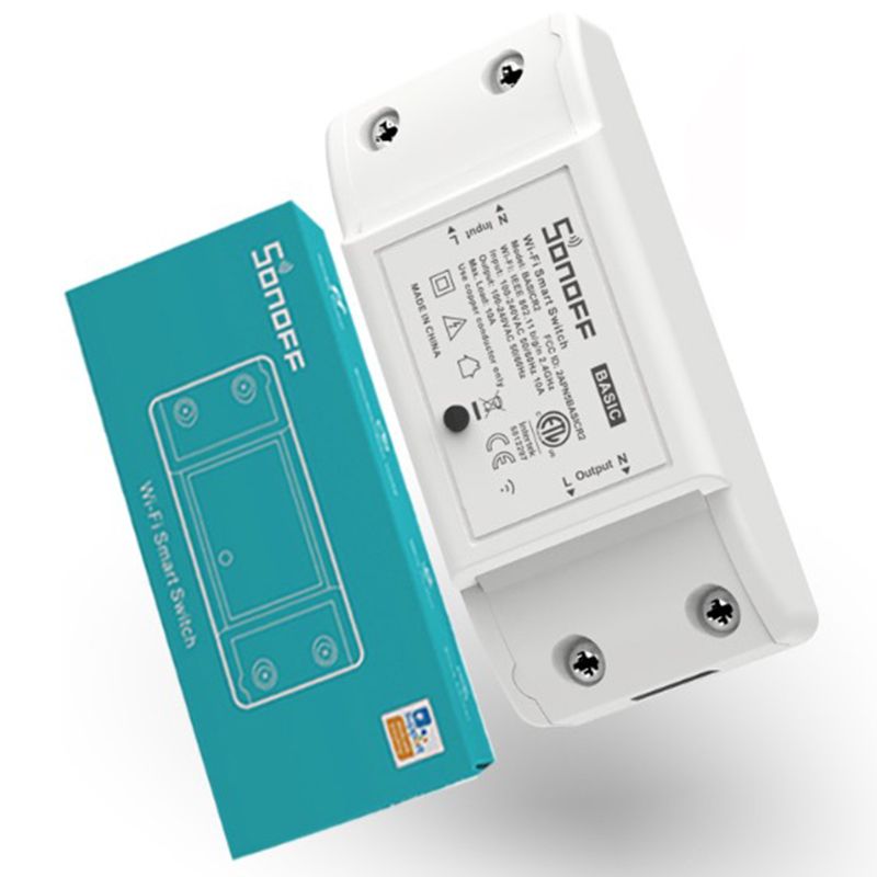 SONOFF Basic R2 Wifi Switch Modul Smart Lyskontakt med Alexa eWeLink App Gør-det-selv Hjemautomatisering