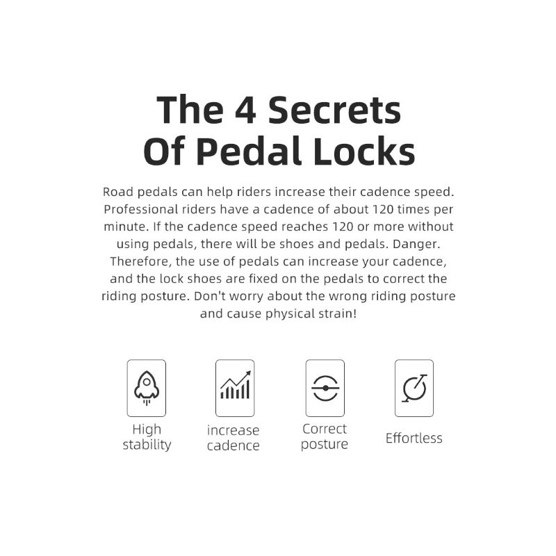 ROCKBROS SPD-SL selvlåsende cykelpedaler ultralette aluminiumslegering til høj ydeevne på landevejscykler