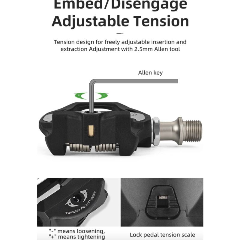ROCKBROS SPD-SL selvlåsende cykelpedaler ultralette aluminiumslegering til høj ydeevne på landevejscykler