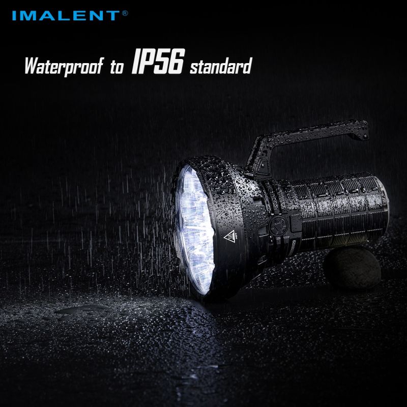 IMALENT SR16: Superlys Lommelygte med 55000 Lumen! 1715m Lang Rækkevidde, Genopladelig LED.