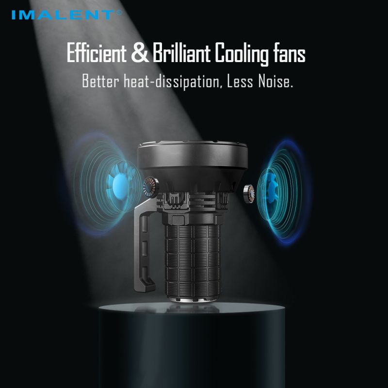 IMALENT SR16: Superlys Lommelygte med 55000 Lumen! 1715m Lang Rækkevidde, Genopladelig LED.