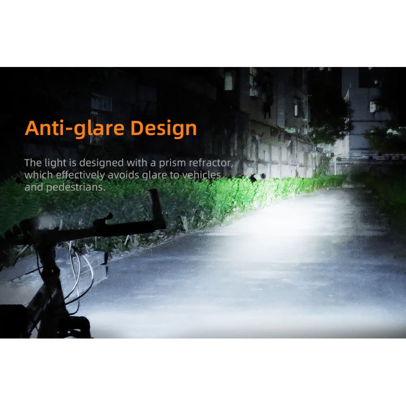 SUPERFIRE BL12 1300LM Cykel Forlygte USB Genopladelig 4800mAh LED Forlygte Cykel Lampe Cykling