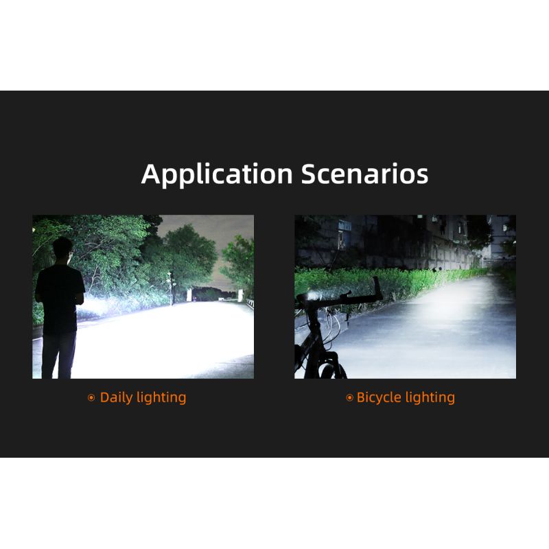 SUPERFIRE BL12 1300LM Cykel Forlygte USB Genopladelig 4800mAh LED Forlygte Cykel Lampe Cykling