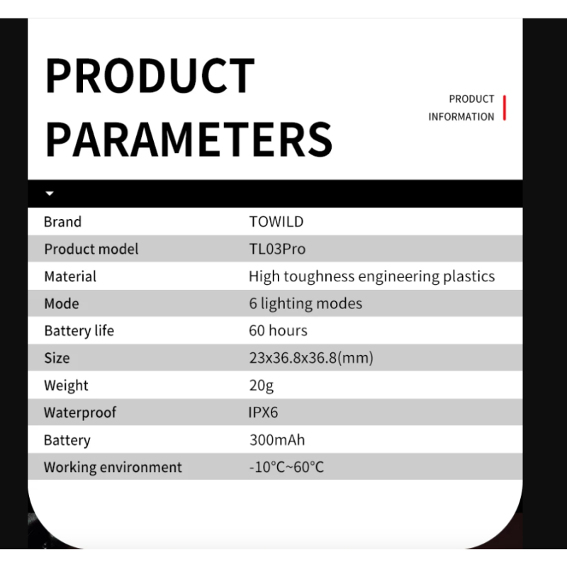 TOWILD TL03Pro cykelbaglygte med smart bremsesensor genopladelig LED cykel lys for øget synlighed