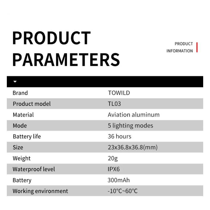 TOWILD TL03 LED Cykellygte med Smart Auto Bremse Sensor Cykellygte for Cykelsikkerhed og Synlighed
