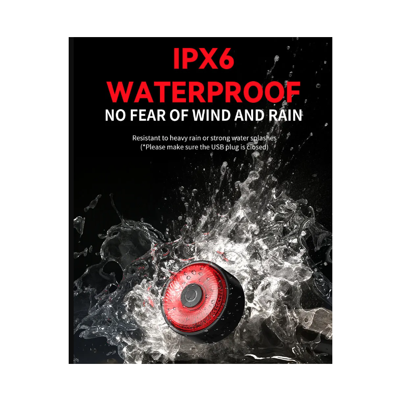 TOWILD TL03 LED Cykellygte med Smart Auto Bremse Sensor Cykellygte for Cykelsikkerhed og Synlighed