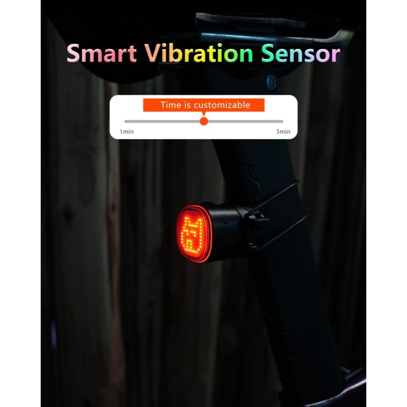 TOWILD TL08 Smart Cykellygte | Baglygte med Custom Mønstre & Bremsesensor | USB-C Genopladelig, IPX6