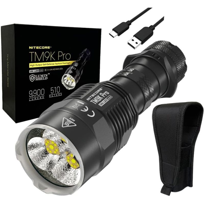 Nitecore TM9K PRO 9900 Lumen kraftig genopladelig USB-C lygte til eftersøgning og redning robust konstruktion