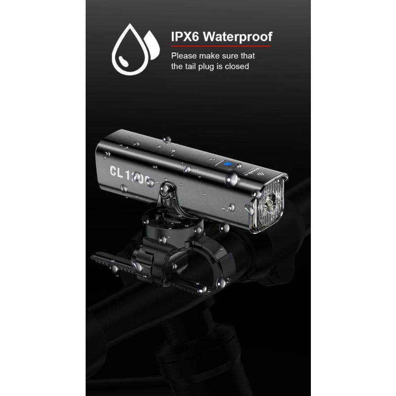 TOWILD CL1200 cykelforlygte 1200LM med USB genopladelig 21700 4000mAh batteri LED lys til pendling og natcykling