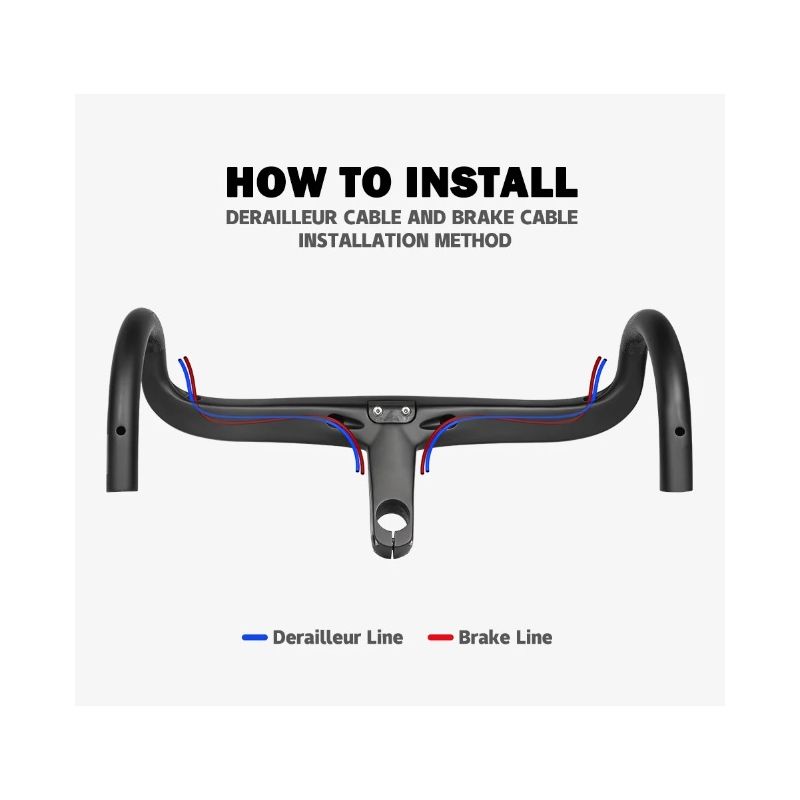 TOSEEK TR5500 landevejscykelstyr fuld kulfiberstamme ultralet letvægts mat sort finish præcisionskontrol design