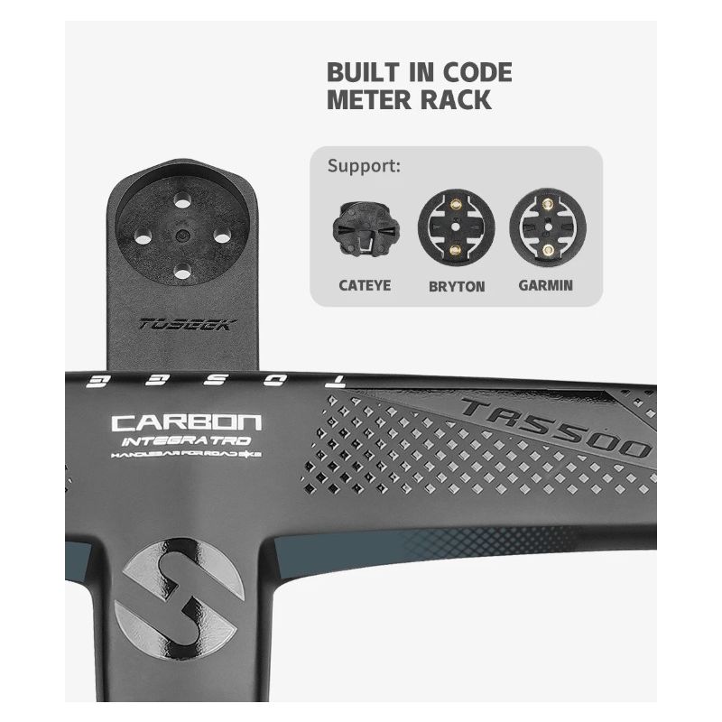 TOSEEK TR5500 landevejscykelstyr fuld kulfiberstamme ultralet letvægts mat sort finish præcisionskontrol design