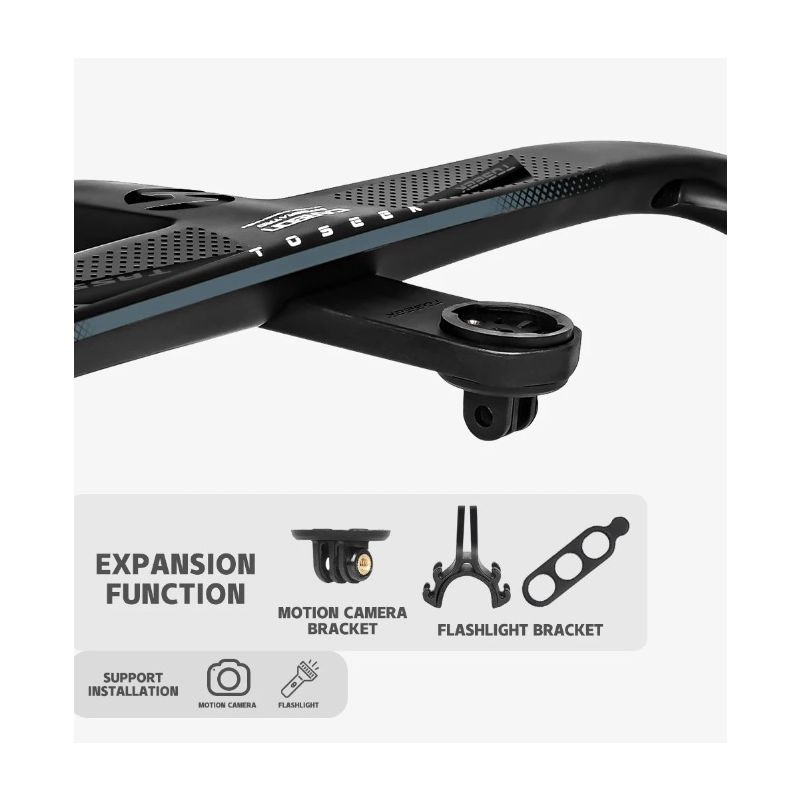 TOSEEK TR5500 landevejscykelstyr fuld kulfiberstamme ultralet letvægts mat sort finish præcisionskontrol design