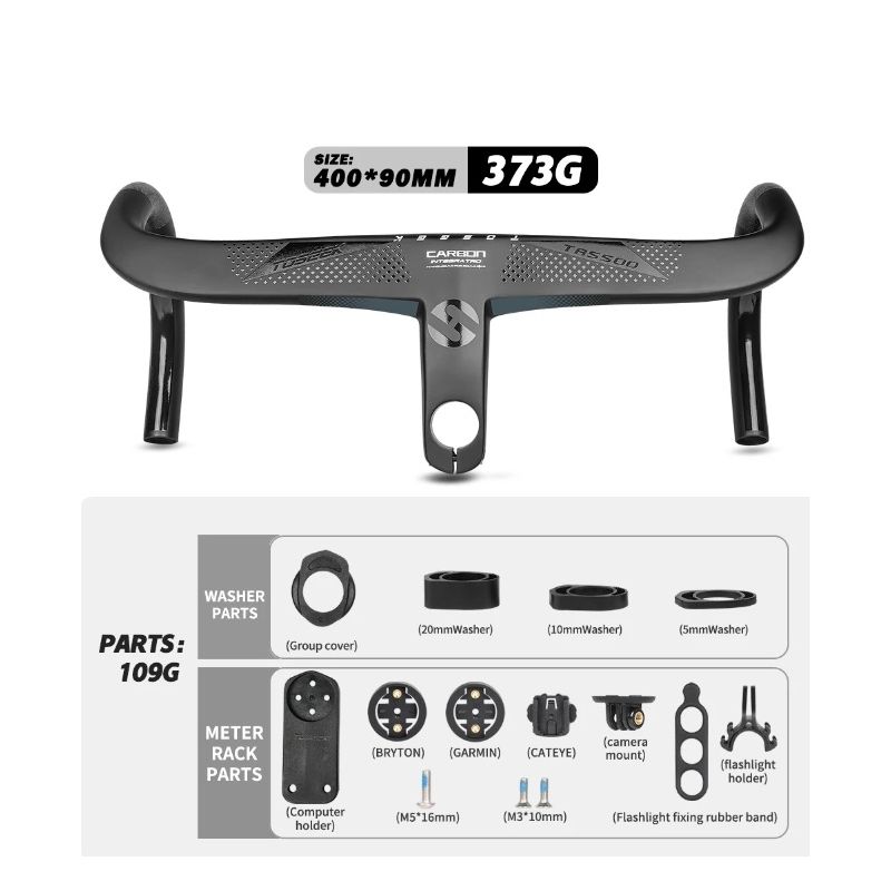 TOSEEK TR5500 landevejscykelstyr fuld kulfiberstamme ultralet letvægts mat sort finish præcisionskontrol design