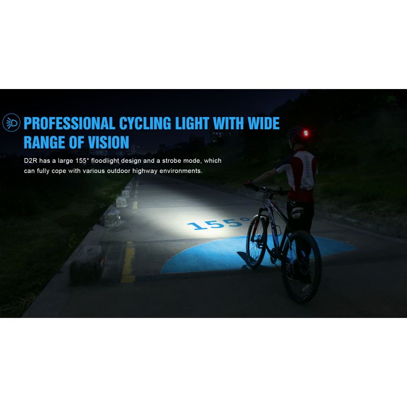 TrustFire D2R 450LM Cykellygte IP66 Vandtæt Type-C Genopladelig Perfekt til Mountainbiking og Bycykling