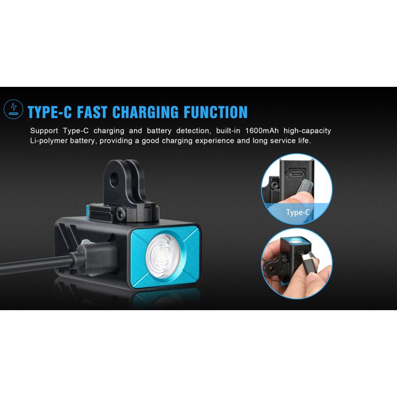 TrustFire D2R 450LM Cykellygte IP66 Vandtæt Type-C Genopladelig Perfekt til Mountainbiking og Bycykling