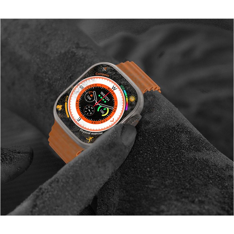 49mm Smartwatch Ultra 9 med Bluetooth Opkald, GPS & NFC – Vandtæt & Stort IPS Display til Fitness & Sundhed