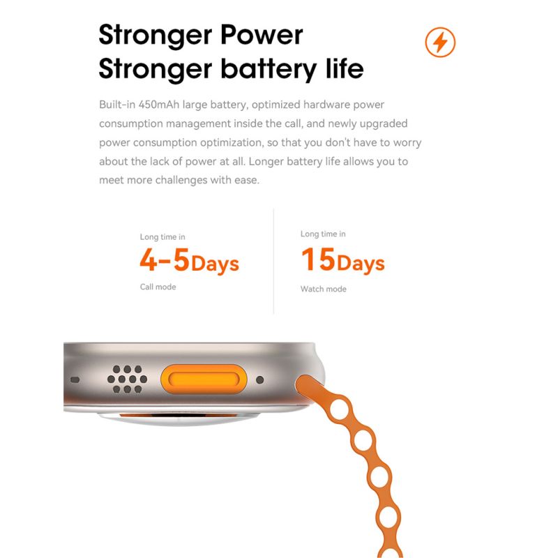 49mm Smartwatch Ultra 9 med Bluetooth Opkald, GPS & NFC – Vandtæt & Stort IPS Display til Fitness & Sundhed