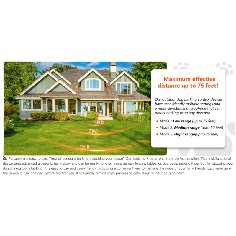 Ultralyd hundebark stop enhed | Automatisk gøen stop & hundetræning | Hjemmefred med justerbar følsomhed