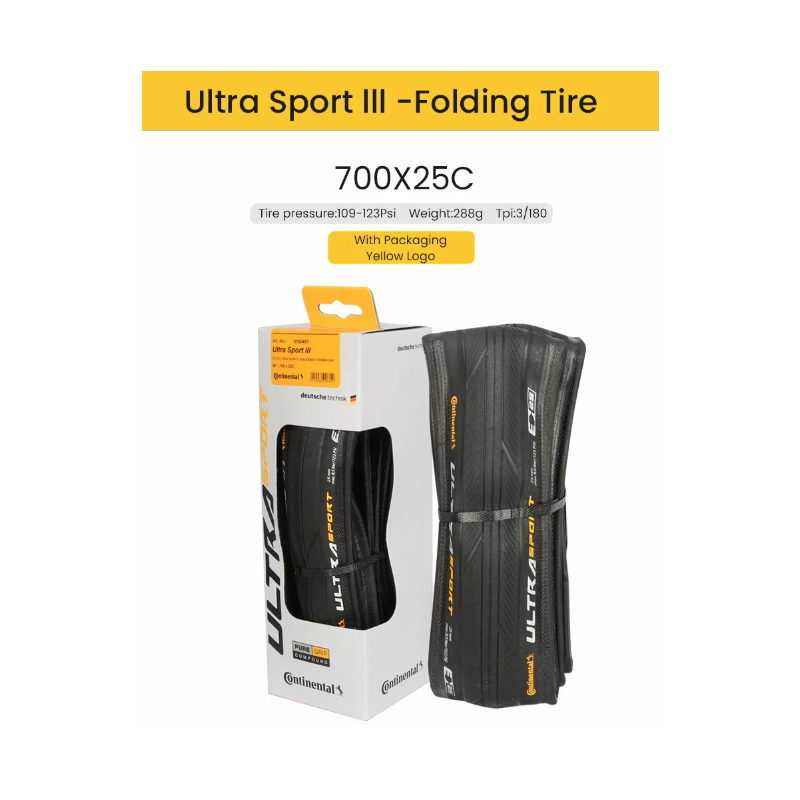 Continental ULTRA SPORT Ⅲ GRAND SPORT RACE 700x23C 700x25C Anti-punktering Foldbart cykeldæk til landevejscykel