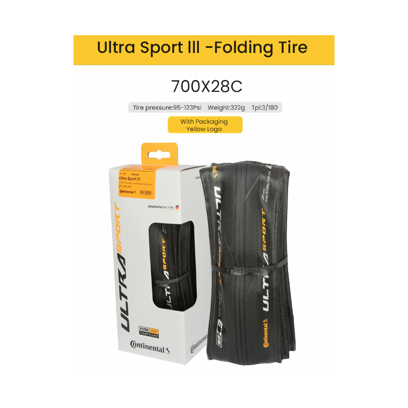 Continental ULTRA SPORT Ⅲ GRAND SPORT RACE 700x23C 700x25C Anti-punktering Foldbart cykeldæk til landevejscykel