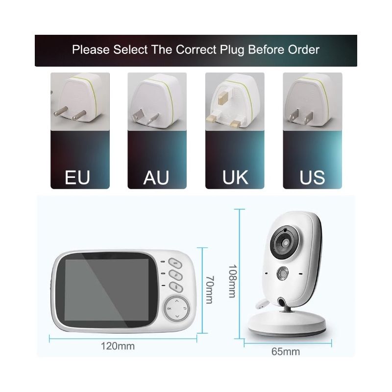 VB603 Video Babyalarm med 2.4G teknologi Nattesyn Infrarødt To-vejs Audio Pålidelig spædbarnssikkerhed