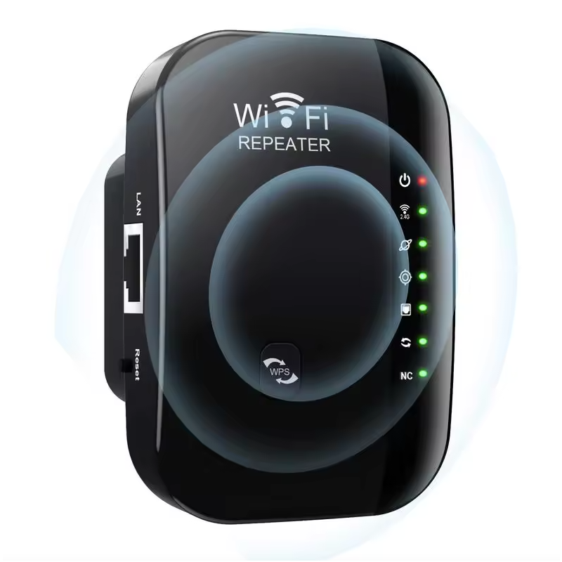 Wifi Repeater Hjemmerouter 300Mbps | Trådløs Signalforstærker til stærk Wifi dækning gennem væg i hele hjemmet