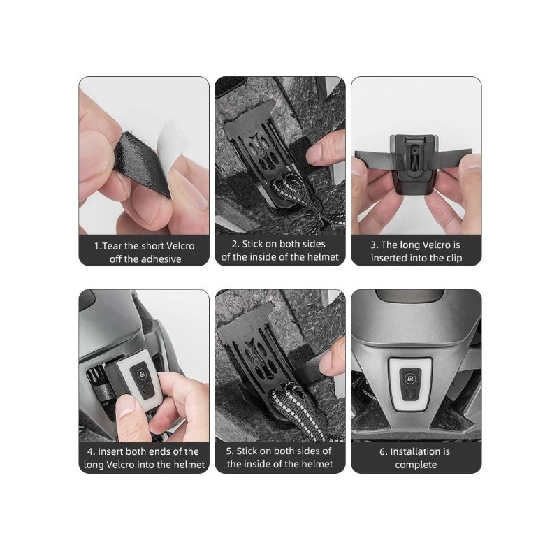 ROCKBROS cykelhjelm med genopladeligt LED lys ultralet og komfortabel hjelm til landevejscykel og mountainbike