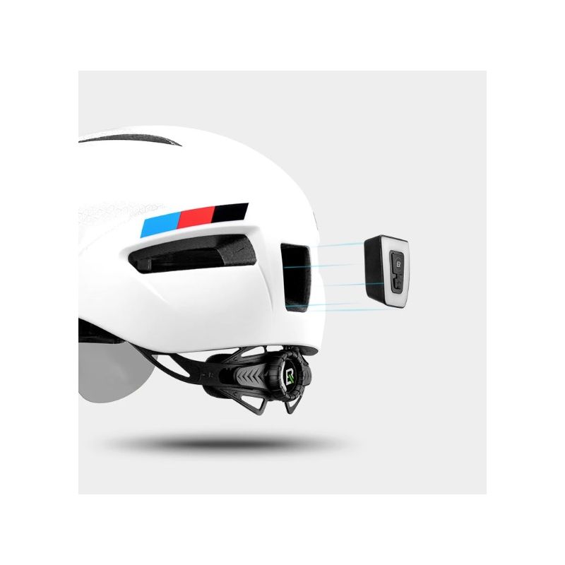 ROCKBROS cykelhjelm med genopladeligt LED lys ultralet og komfortabel hjelm til landevejscykel og mountainbike