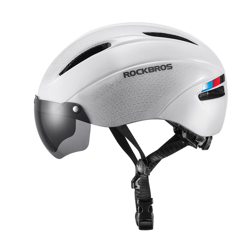 ROCKBROS cykelhjelm med genopladeligt LED lys ultralet og komfortabel hjelm til landevejscykel og mountainbike