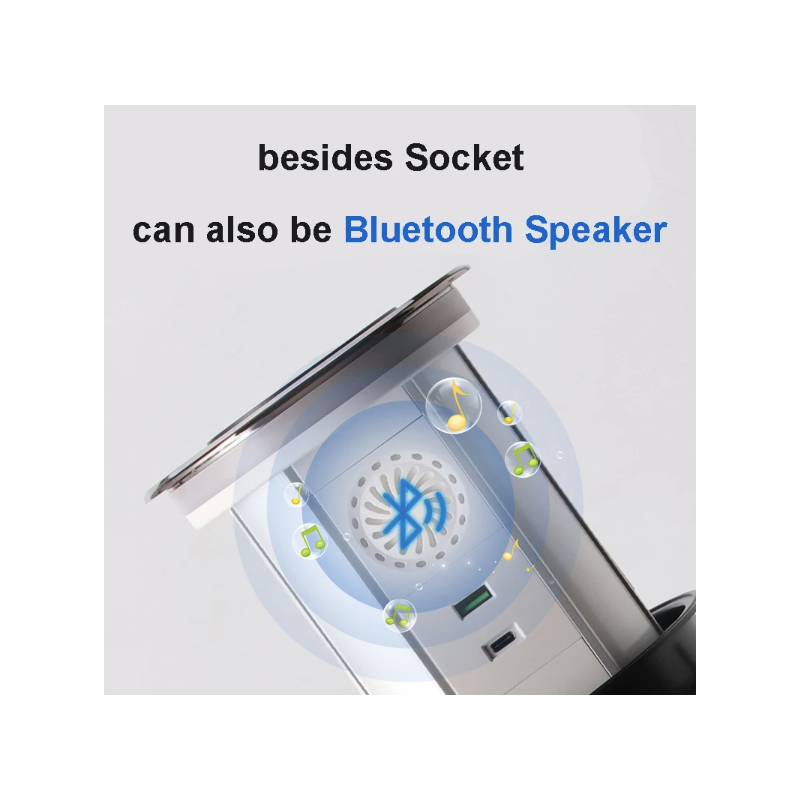 VENSTPOW Elektriske Løftestik Skjult Bordplade motoriseret pop-up stikkontakt med USB trådløs opladning hjemmekontor