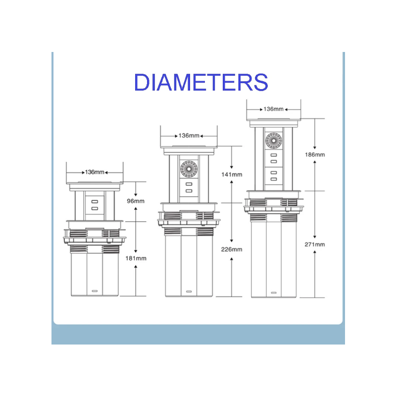 VENSTPOW Elektriske Løftestik Skjult Bordplade motoriseret pop-up stikkontakt med USB trådløs opladning hjemmekontor